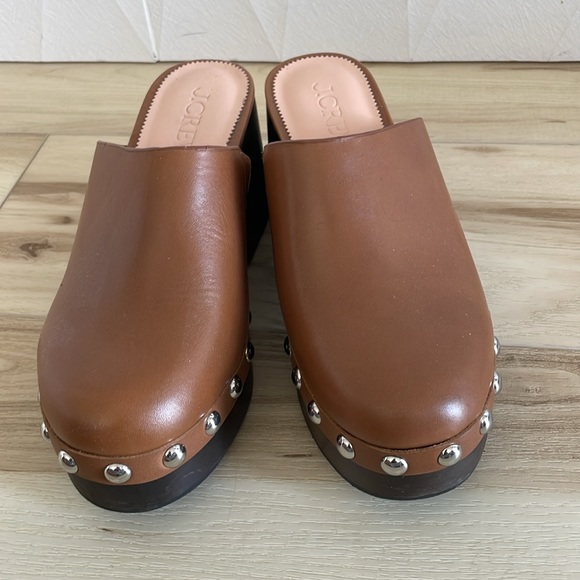 J Crew Brown Leather Clogs - Picture 2 of 6